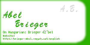 abel brieger business card